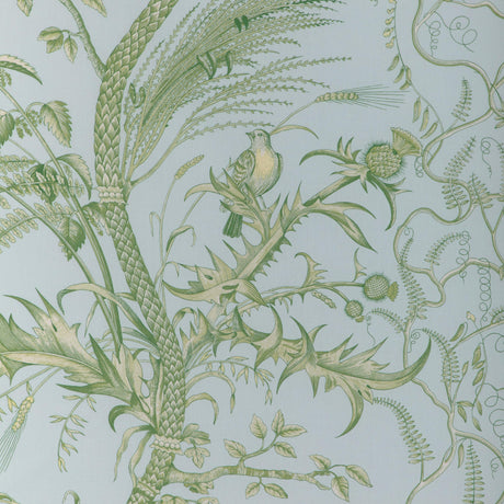 Brunschwig & Fils BIRD AND THISTLE II SKY Drapery Fabric