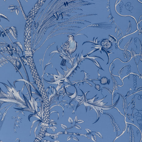 Brunschwig & Fils BIRD AND THISTLE II BLUE Drapery Fabric