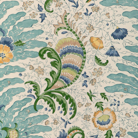 Brunschwig & Fils RIVIERE PRINT AQUA Drapery Fabric