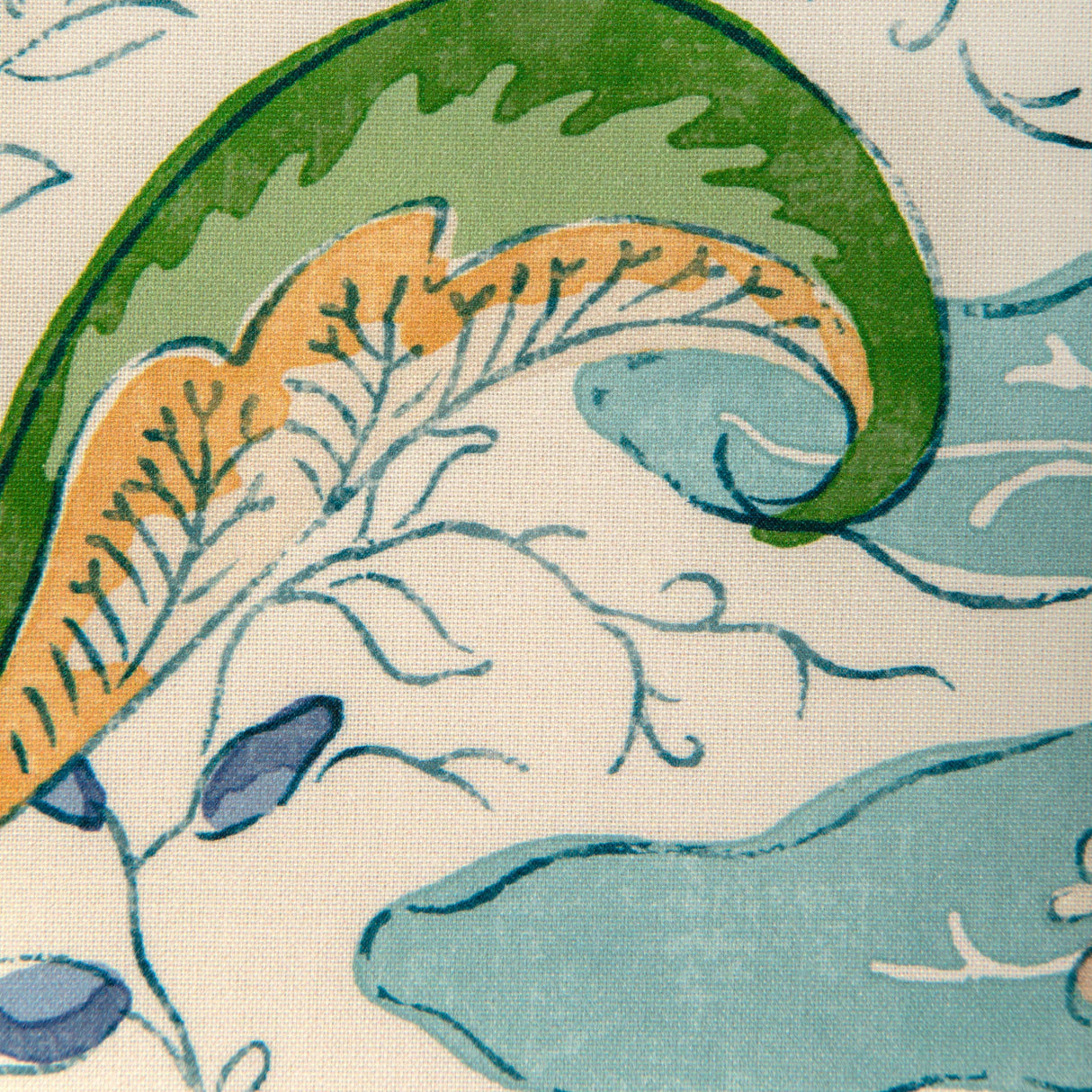 Brunschwig & Fils RIVIERE PRINT AQUA Drapery Fabric