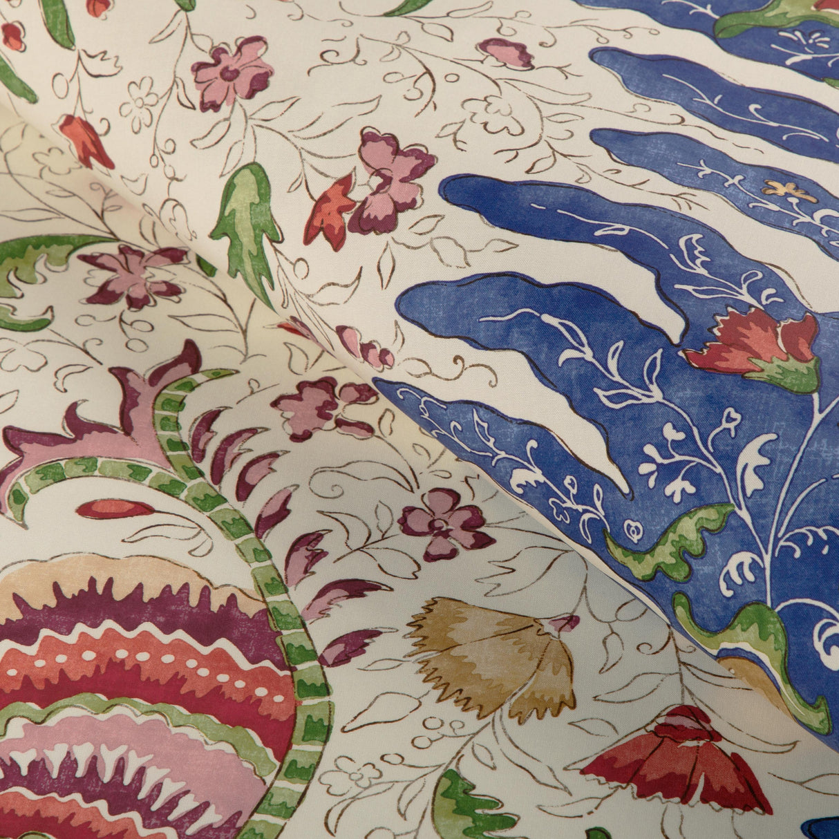 Brunschwig & Fils RIVIERE PRINT BLUE Drapery Fabric