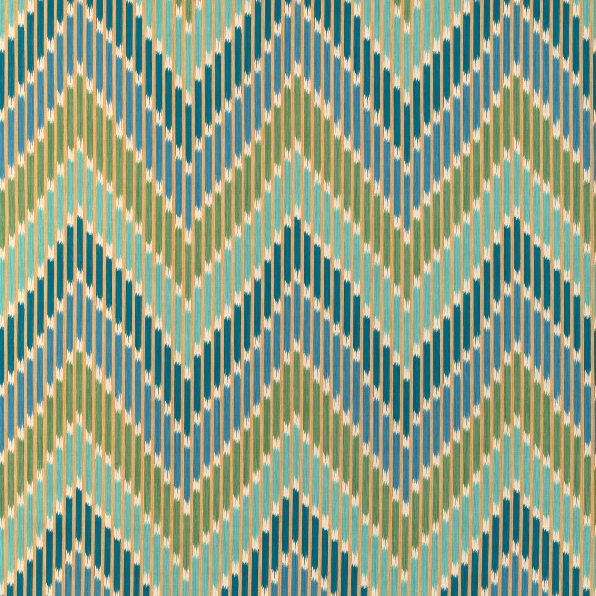 Brunschwig & Fils CASCADE PRINT TEAL/GREEN Fabric