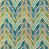 Brunschwig & Fils CASCADE PRINT TEAL/GREEN Fabric