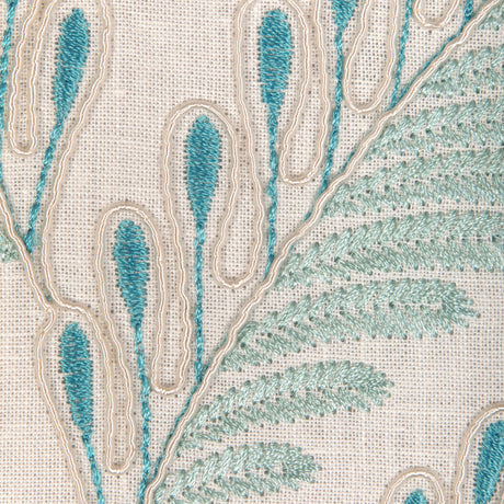 Brunschwig & Fils FOUGERE EMB AQUA Drapery Fabric