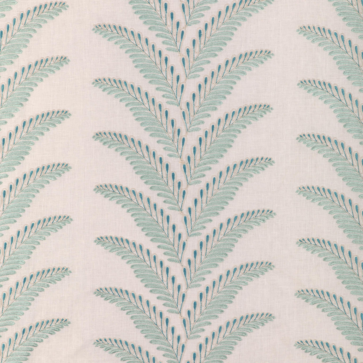 Brunschwig & Fils FOUGERE EMB AQUA Drapery Fabric