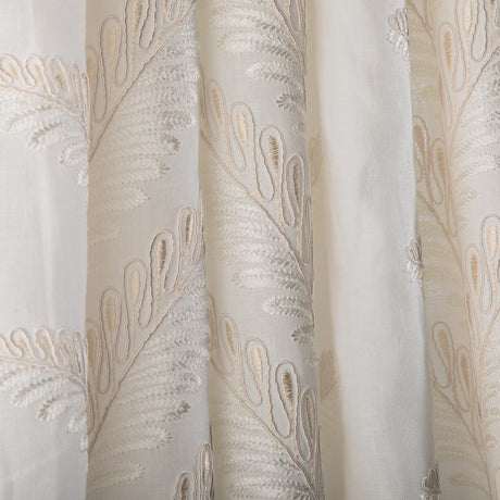 Brunschwig & Fils FOUGERE EMB CREAM Drapery Fabric