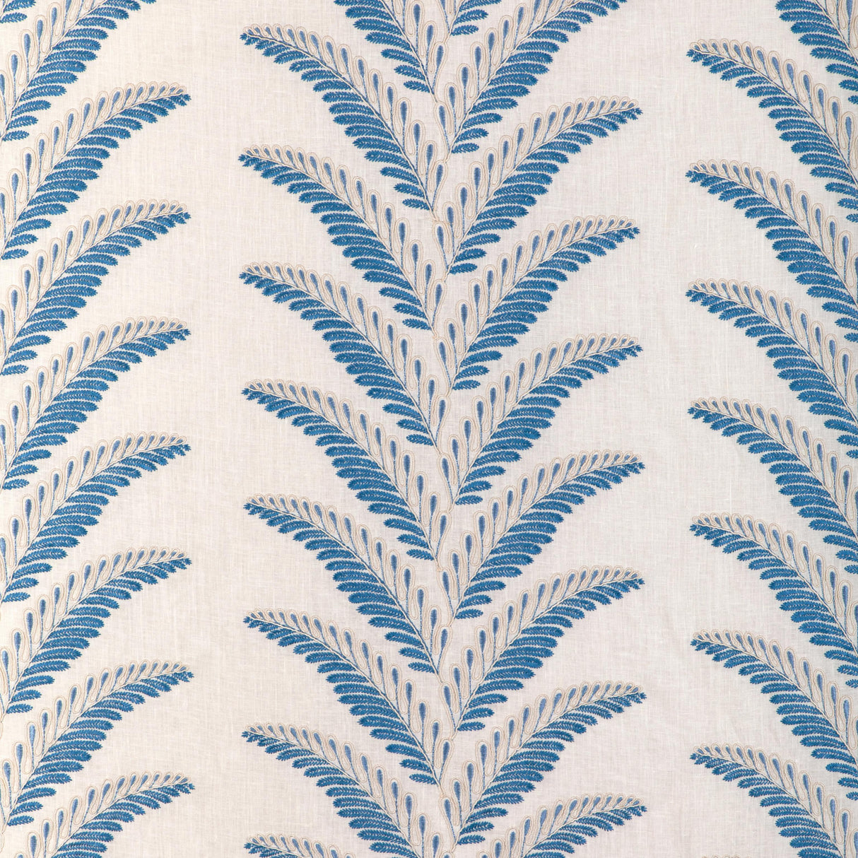 Brunschwig & Fils FOUGERE EMB BLUE Drapery Fabric