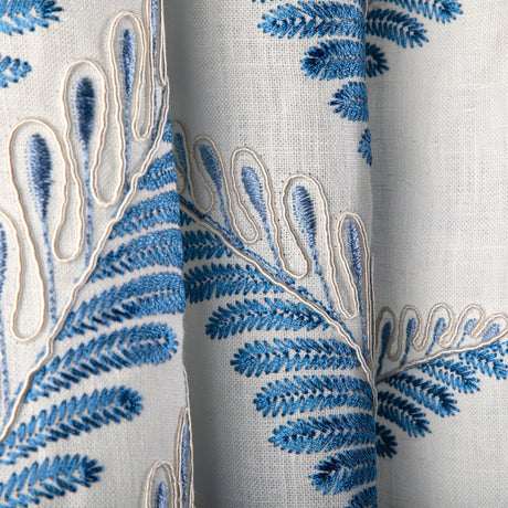 Brunschwig & Fils FOUGERE EMB BLUE Drapery Fabric