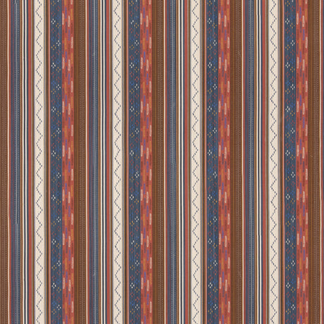 G P & J Baker RUNAWAY CORAL/INDIGO Fabric