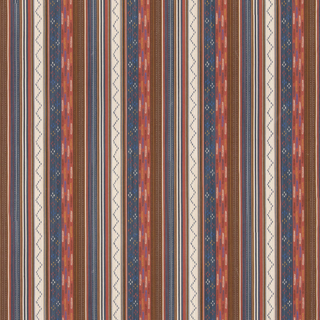 G P & J Baker RUNAWAY CORAL/INDIGO Fabric