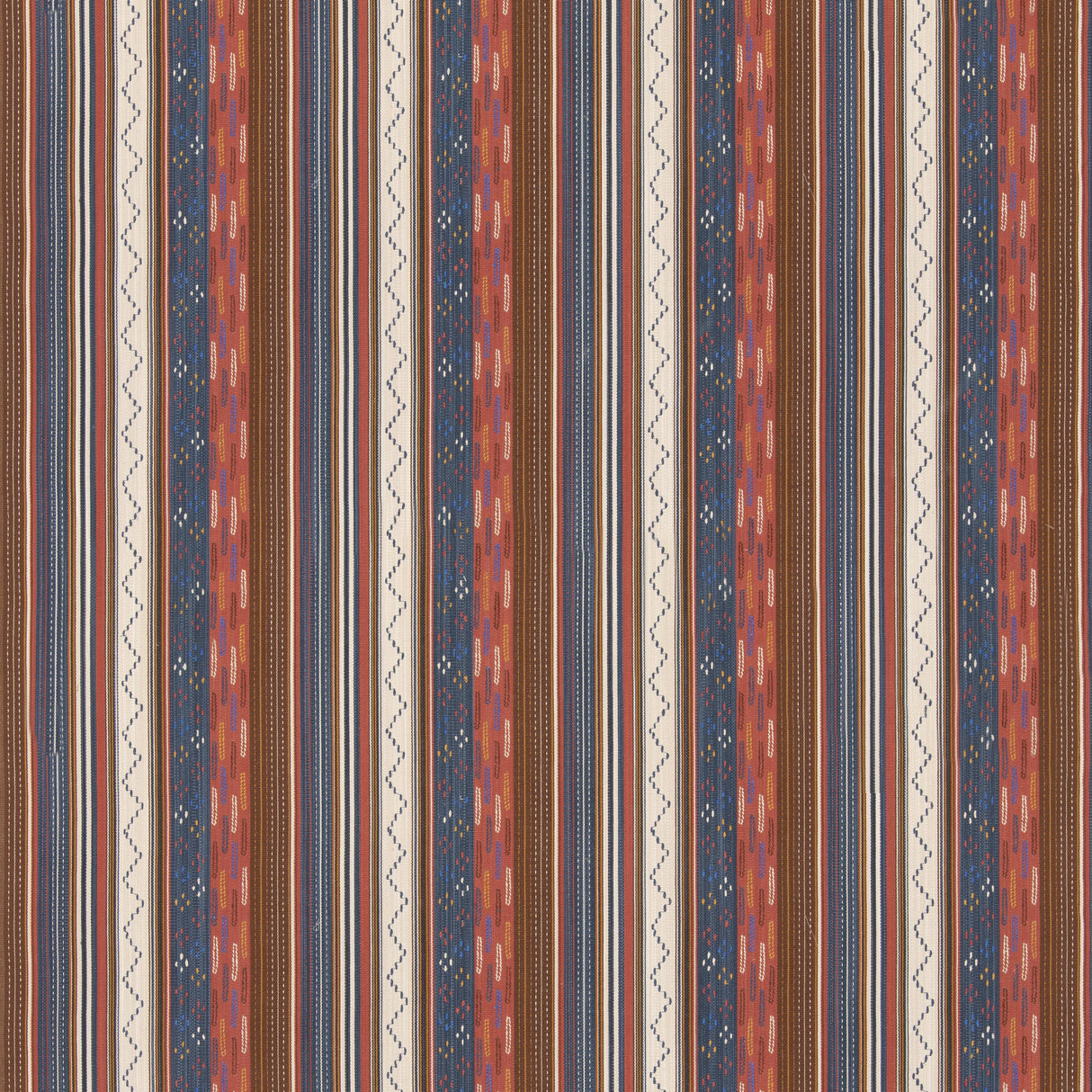 G P & J Baker RUNAWAY CORAL/INDIGO Fabric