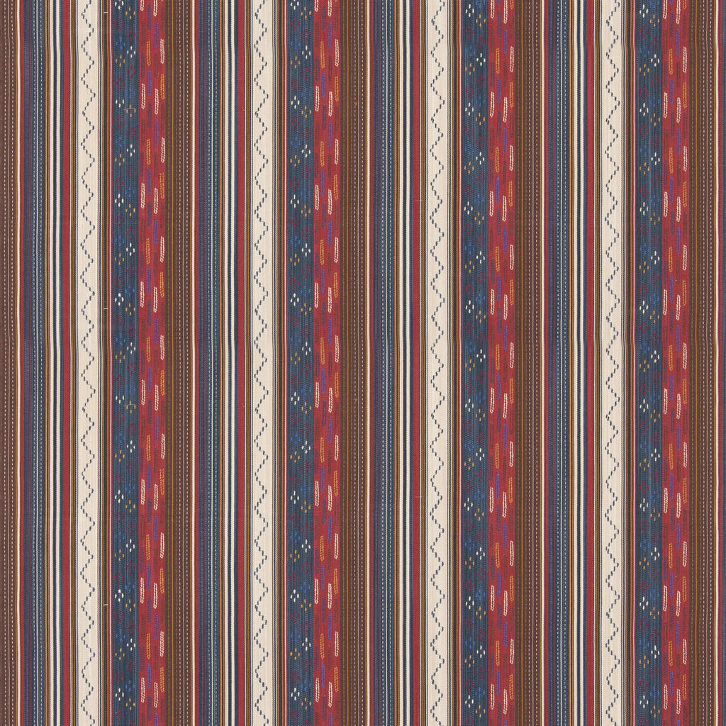 G P & J Baker RUNAWAY INDIGO/RED Fabric