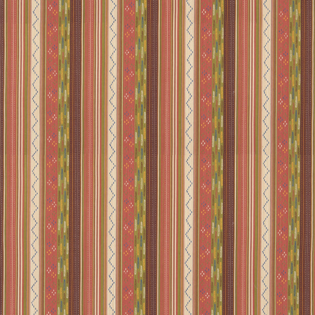 G P & J Baker RUNAWAY CORAL/GREEN Fabric