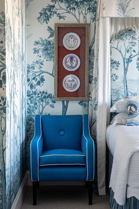 G P & J Baker KIT'S LINEN SKY BLUE Fabric