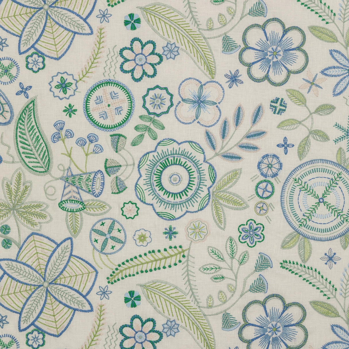 Lee Jofa EDEN BLUE GREEN Fabric