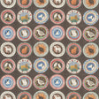 G P & J Baker ROBINA'S DINNER PARTY COCOA Fabric