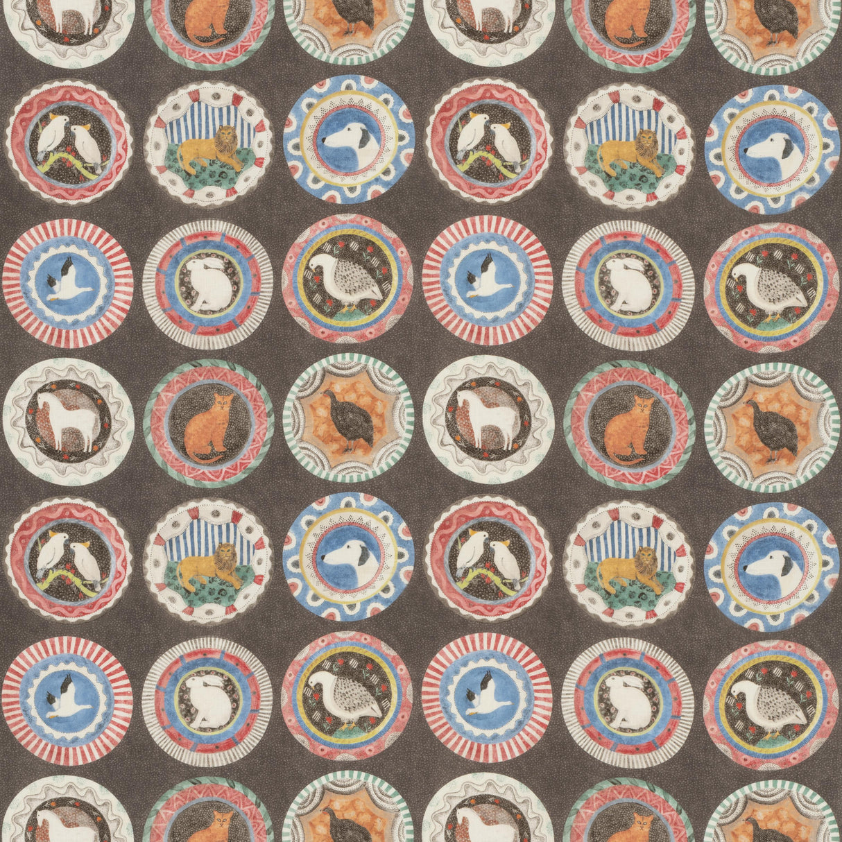 G P & J Baker ROBINA'S DINNER PARTY COCOA Fabric