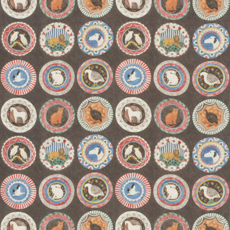 G P & J Baker ROBINA'S DINNER PARTY COCOA Fabric