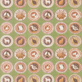 G P & J Baker ROBINA'S DINNER PARTY GREEN Fabric