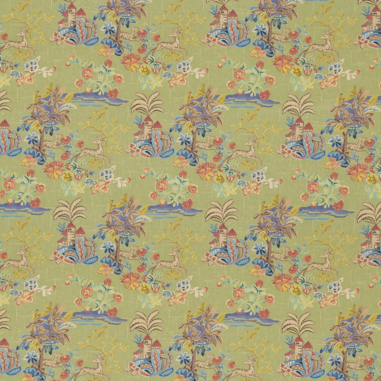G P & J Baker KNIGHT'S TALE TEXTURE SPRING GREEN Fabric