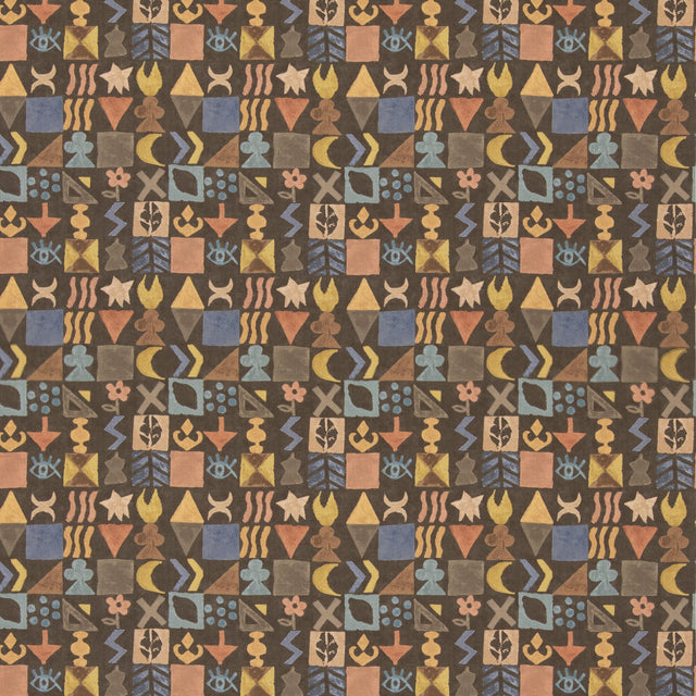 G P & J Baker POTATO PRINT CHOCOLATE Fabric