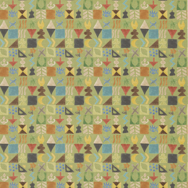 G P & J Baker POTATO PRINT GREEN Fabric