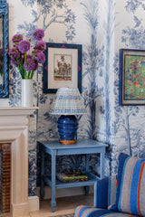 G P & J Baker WRIGGLE ROOM BLUE/YELLOW Fabric