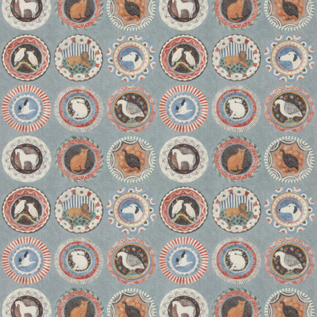 G P & J Baker ROBINA'S DINNER PARTY TEAL Fabric