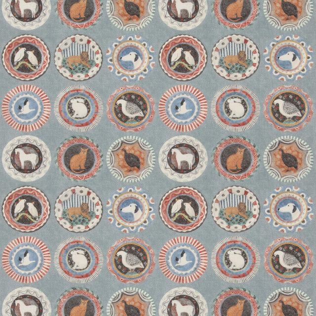 G P & J Baker ROBINA'S DINNER PARTY TEAL Fabric