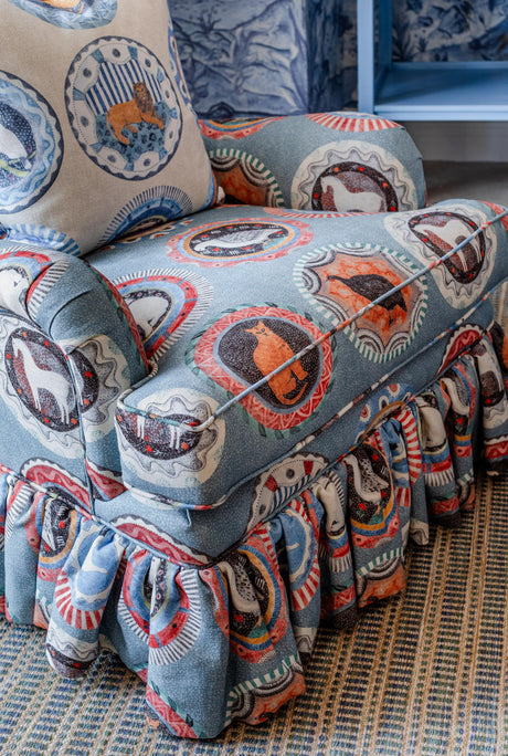 G P & J Baker ROBINA'S DINNER PARTY TEAL Fabric