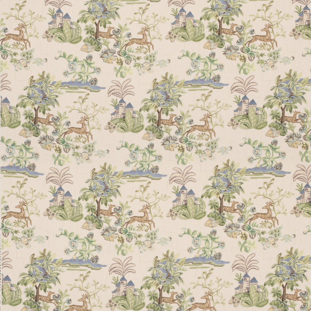 G P & J Baker KNIGHT'S TALE SAGE/BLUE Fabric