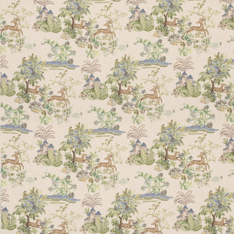 G P & J Baker KNIGHT'S TALE SAGE/BLUE Fabric