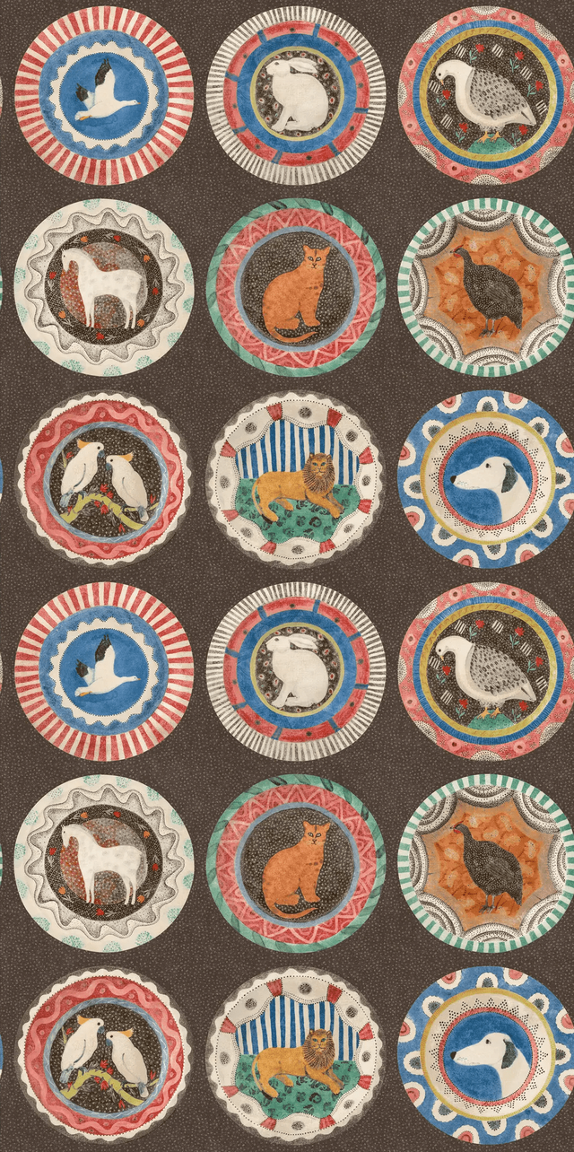 G P & J Baker ROBINA'S DINNER PARTY COCOA Wallpaper
