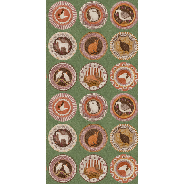 G P & J Baker ROBINA'S DINNER PARTY GREEN Wallpaper