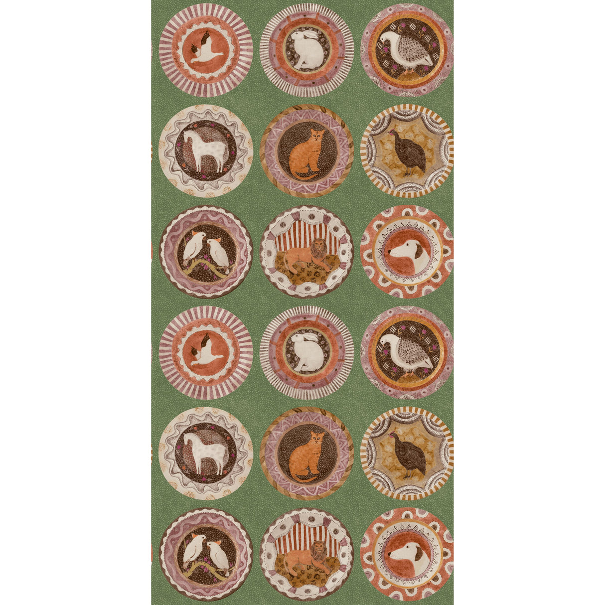 G P & J Baker ROBINA'S DINNER PARTY GREEN Wallpaper