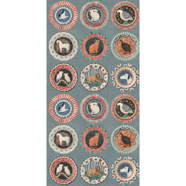 G P & J Baker ROBINA'S DINNER PARTY TEAL Wallpaper