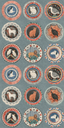 G P & J Baker ROBINA'S DINNER PARTY TEAL Wallpaper