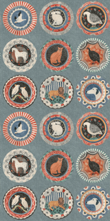 G P & J Baker ROBINA'S DINNER PARTY TEAL Wallpaper