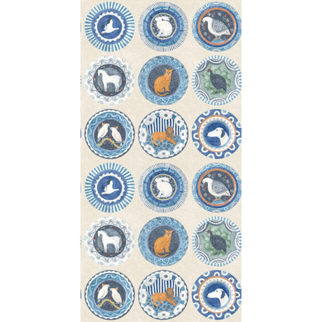 G P & J Baker ROBINA'S DINNER PARTY BLUE Wallpaper