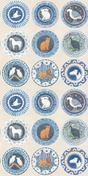 G P & J Baker ROBINA'S DINNER PARTY BLUE Wallpaper