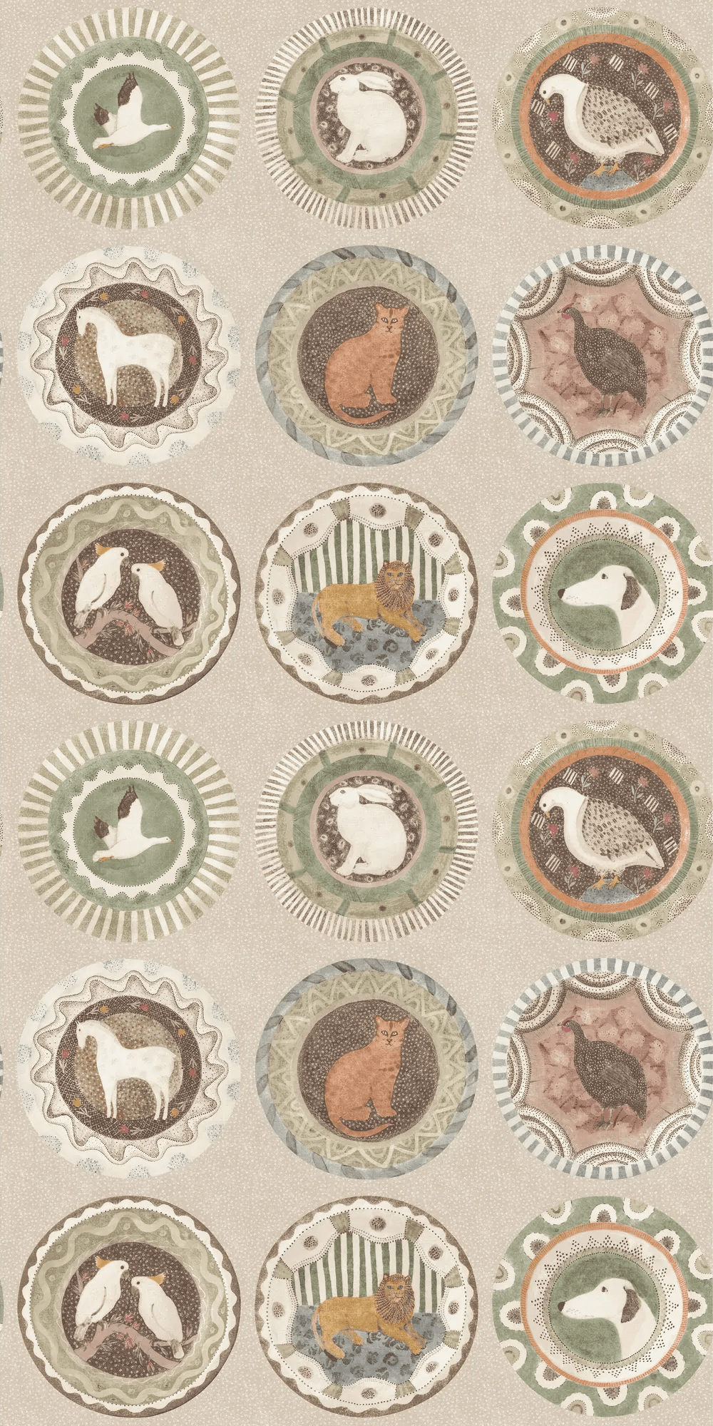 G P & J Baker ROBINA'S DINNER PARTY SAGE Wallpaper