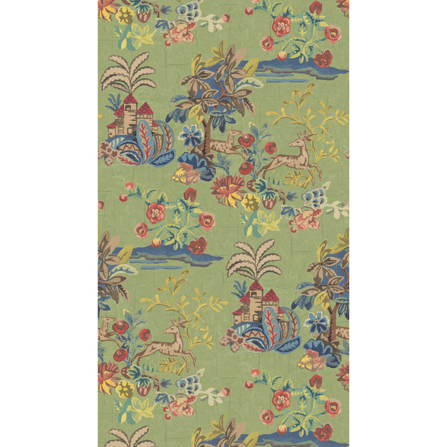 G P & J Baker KNIGHT'S TALE SPRING GREEN Wallpaper
