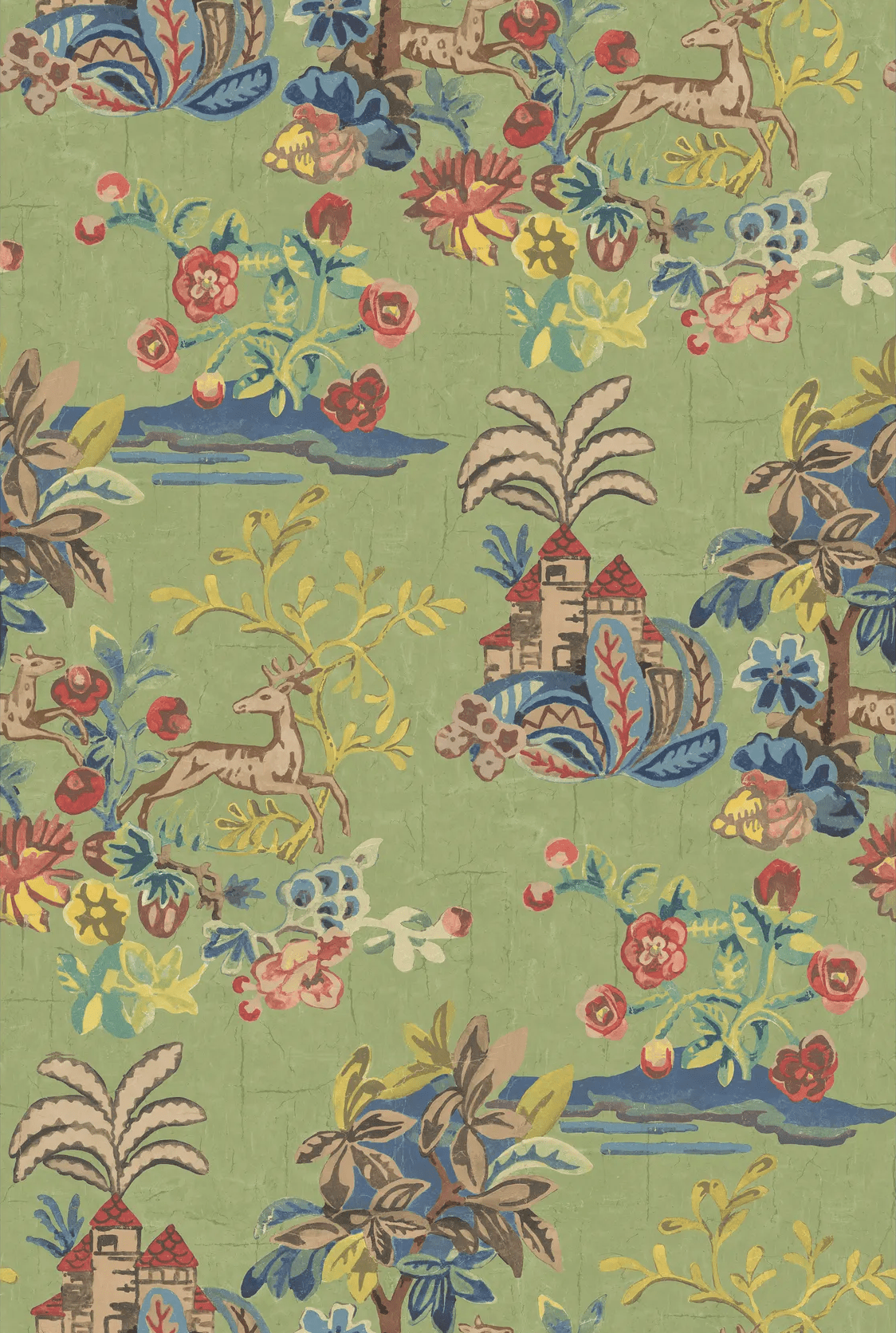G P & J Baker KNIGHT'S TALE SPRING GREEN Wallpaper
