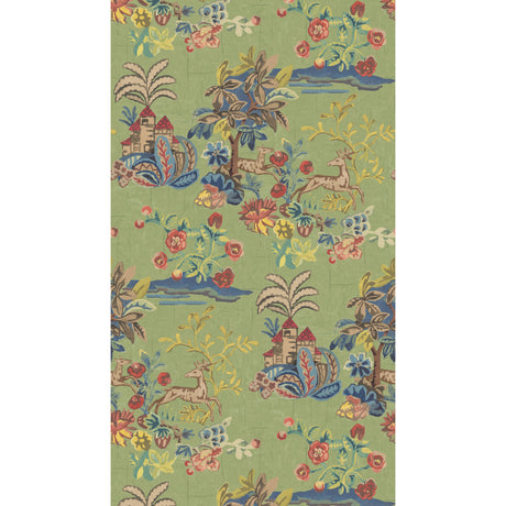 G P & J Baker KNIGHT'S TALE SPRING GREEN Wallpaper