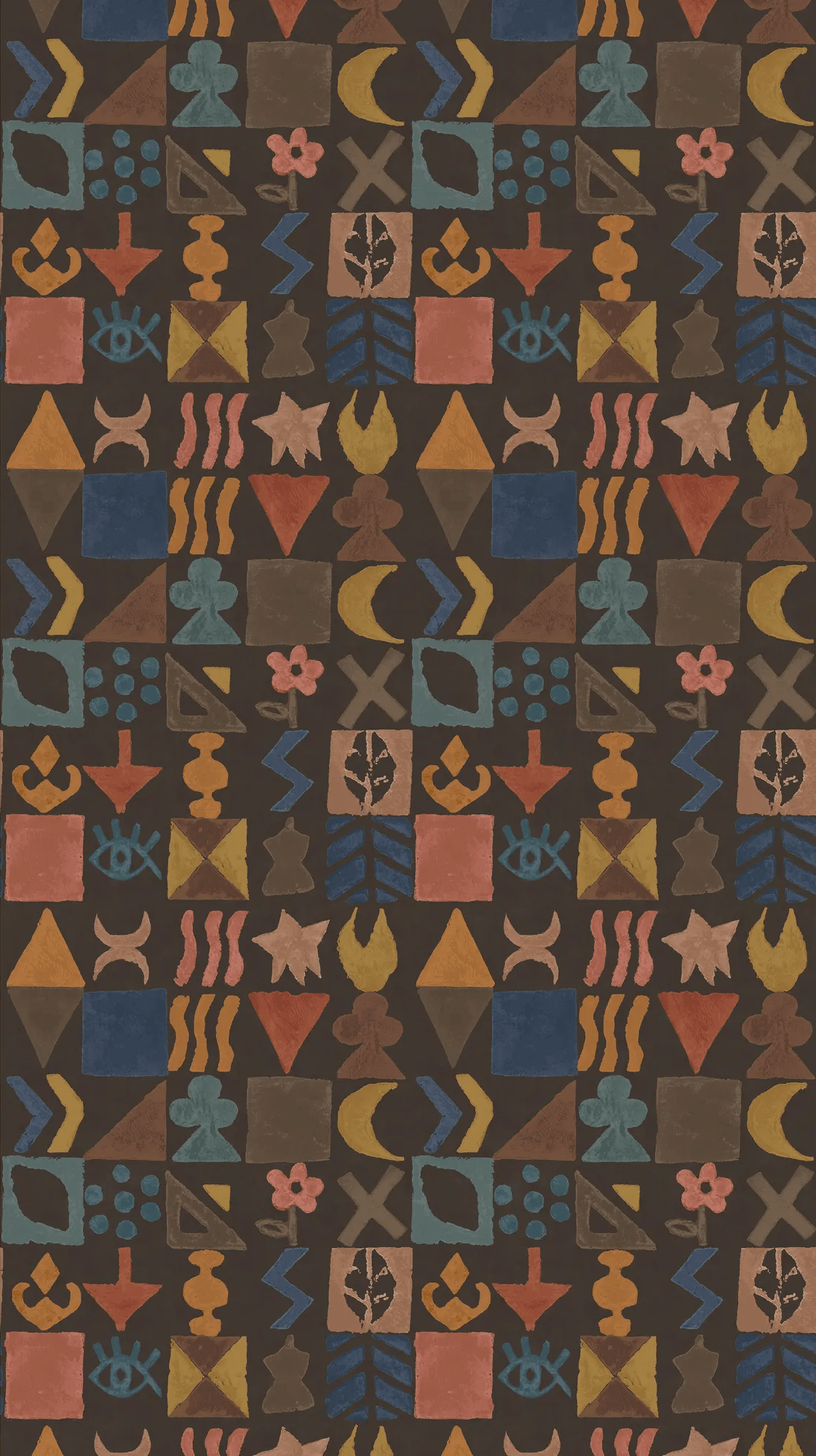 G P & J Baker POTATO PRINT CHOCOLATE Wallpaper