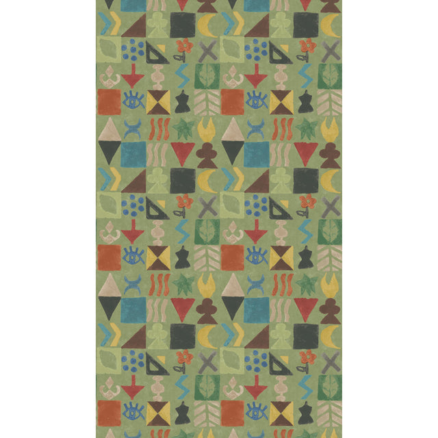 G P & J Baker POTATO PRINT GREEN Wallpaper
