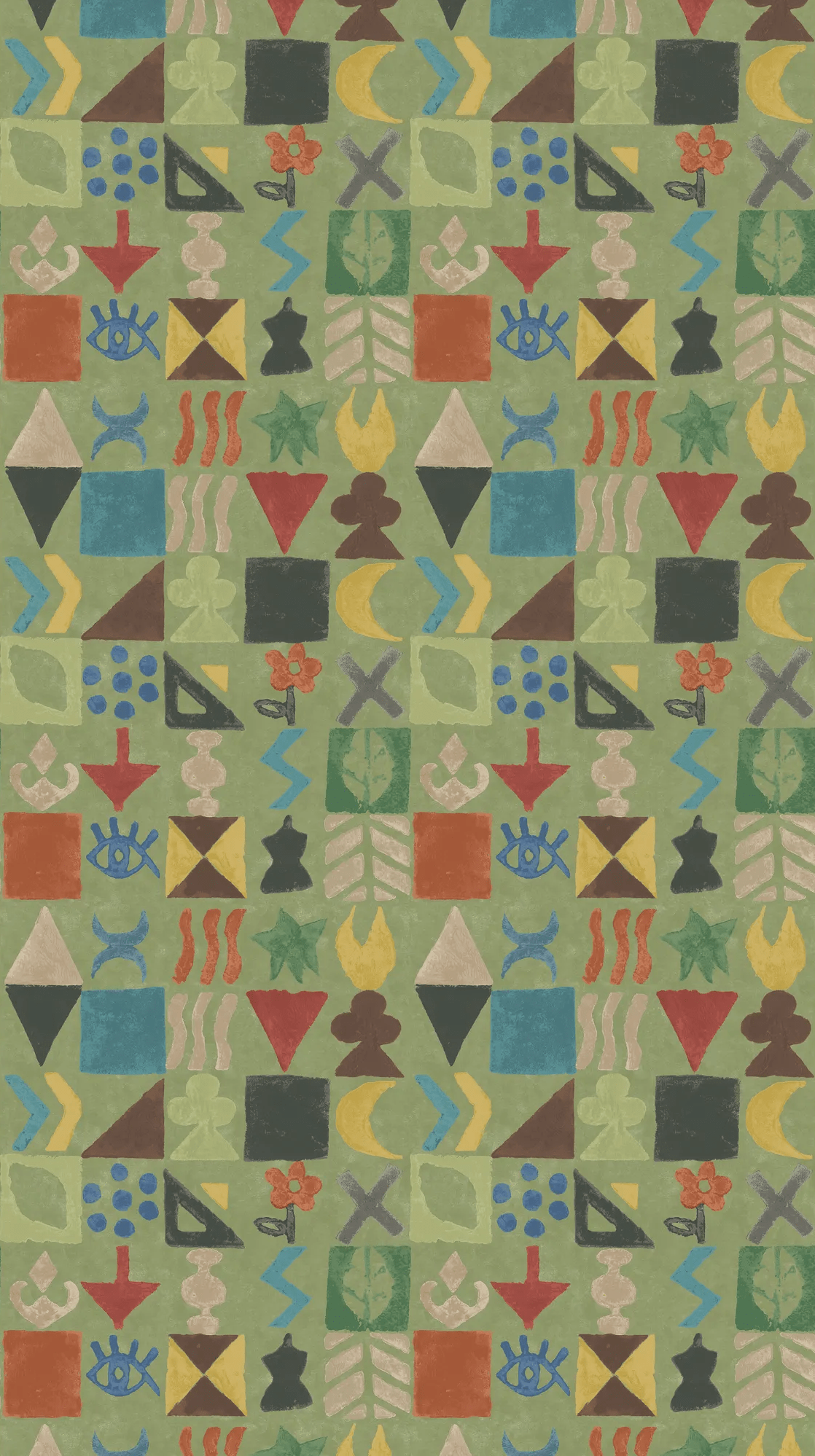 G P & J Baker POTATO PRINT GREEN Wallpaper