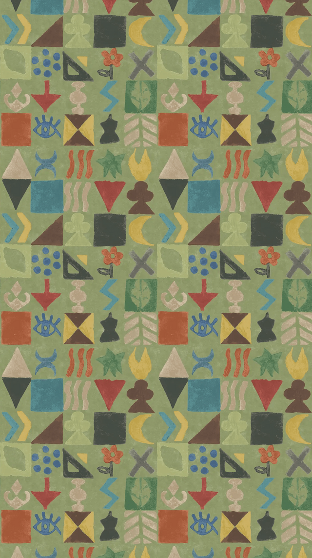 G P & J Baker POTATO PRINT GREEN Wallpaper