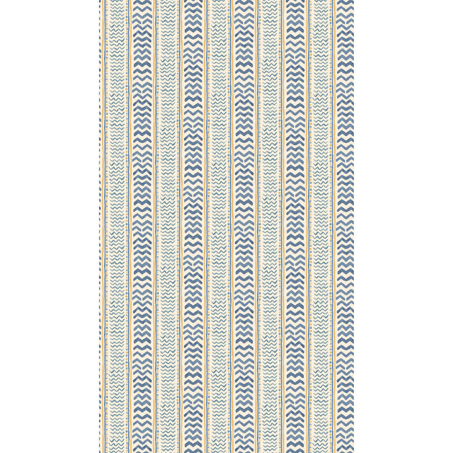 G P & J Baker WRIGGLE ROOM BLUE/YELLOW Wallpaper