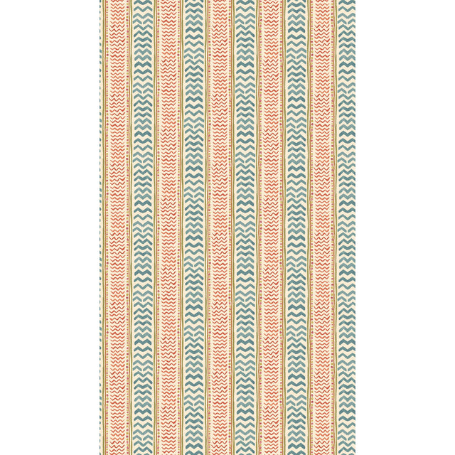 G P & J Baker WRIGGLE ROOM TEAL/SPICE Wallpaper